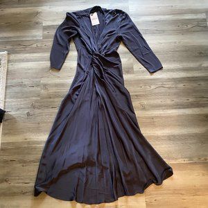 Satin Dress with Knot